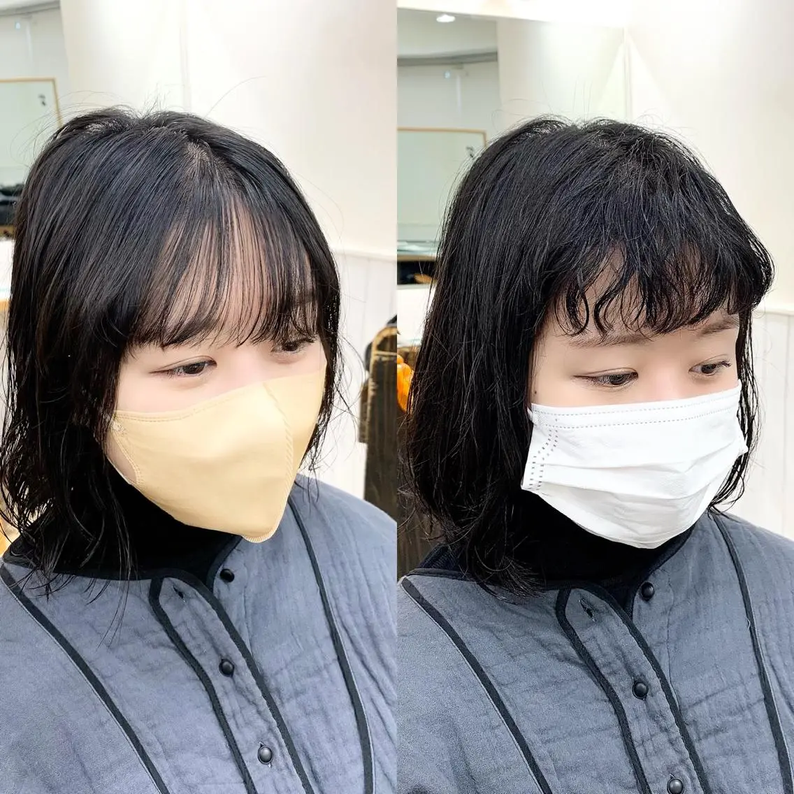 セミロング カラー パーマ ヘアアレンジ メンズ キッズ ネイル マツエク・マツパ レイヤーカット/ 巻ける縮毛矯正のヘアスタイル