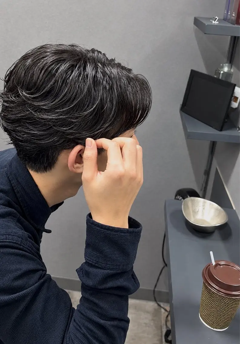 パーマ カット パーマ Haru/メンズ カット/艶カラーのヘアスタイル
