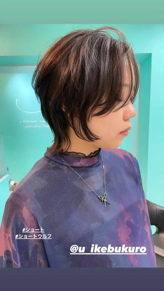 ショート カラー ブリーチ ダブルカラー ショートヘア ウルフカット カット 🫧ショート/ボブ 池袋西口・泡渕✂️のヘアスタイル