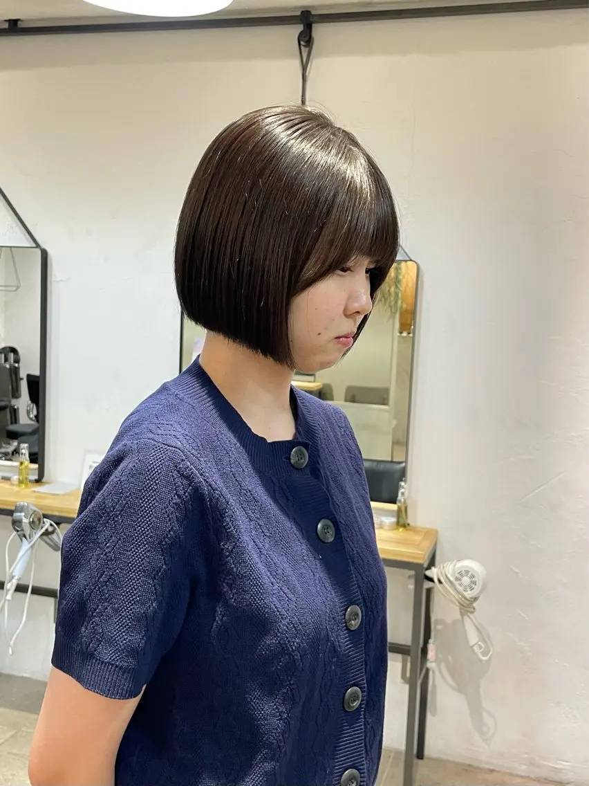 ミディアム カラー カット トリートメント とば みゆうのヘアスタイル