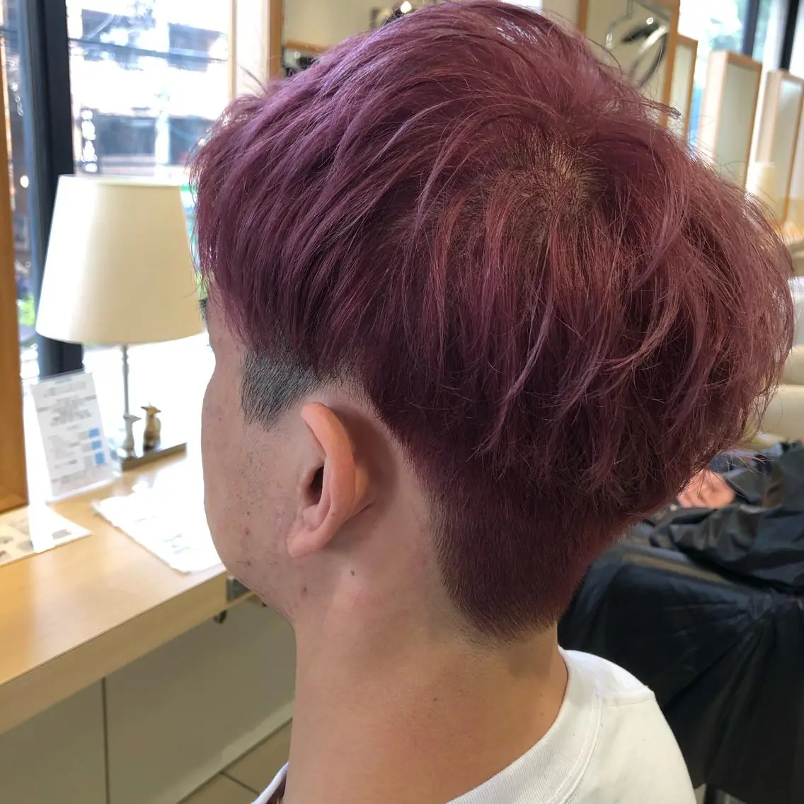 ショート カラー メンズ ピンクカラー カット ヘアカラー トリートメント 低ダメージ施術/ 🐮牛木 史裕🐮のヘアスタイル