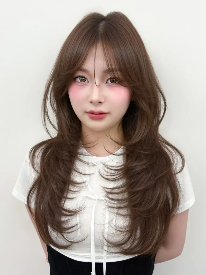 ロング 韓国ヘア🎀 もかのヘアスタイル