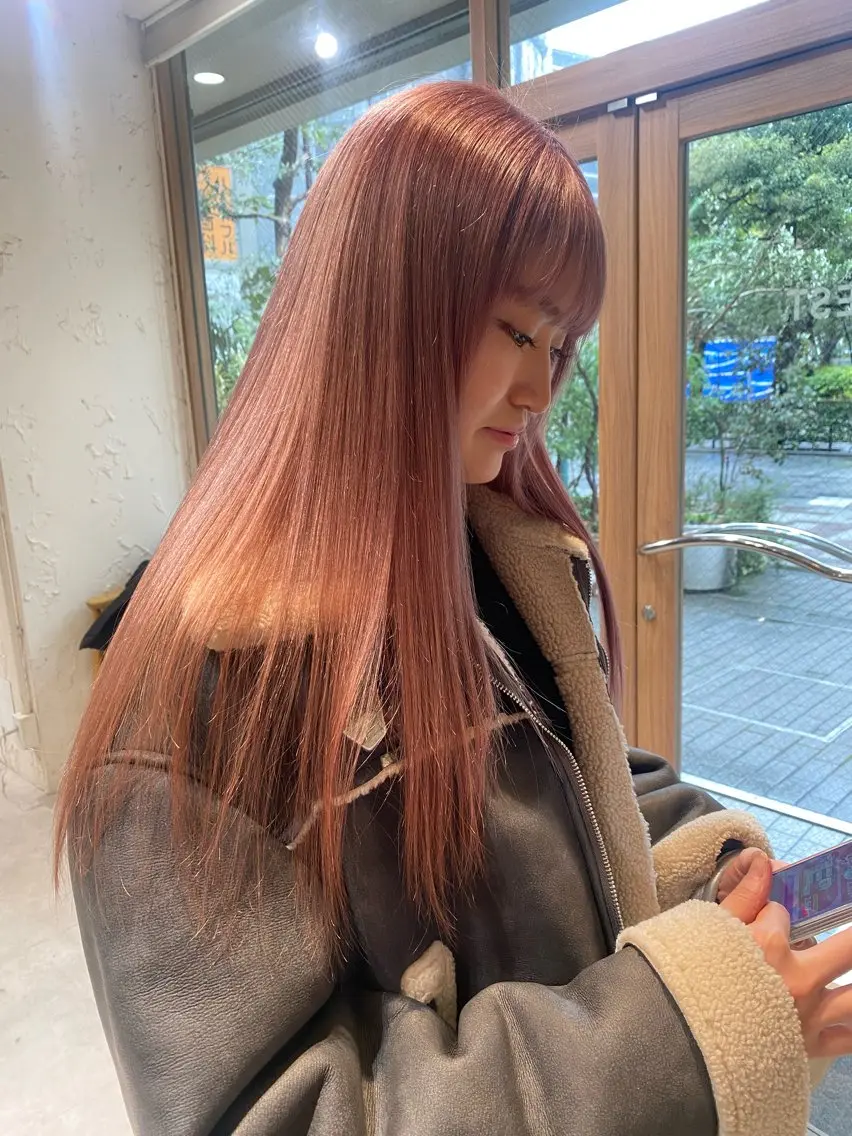 ロング カラー 美髪縮毛 COCOROのヘアスタイル