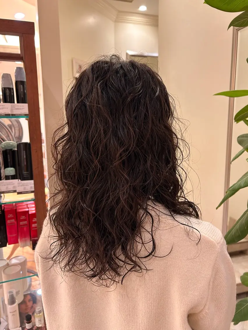 セミロング セミロングパーマ パーマ 銀座/似合わせパーマ /平野枝莉のヘアスタイル