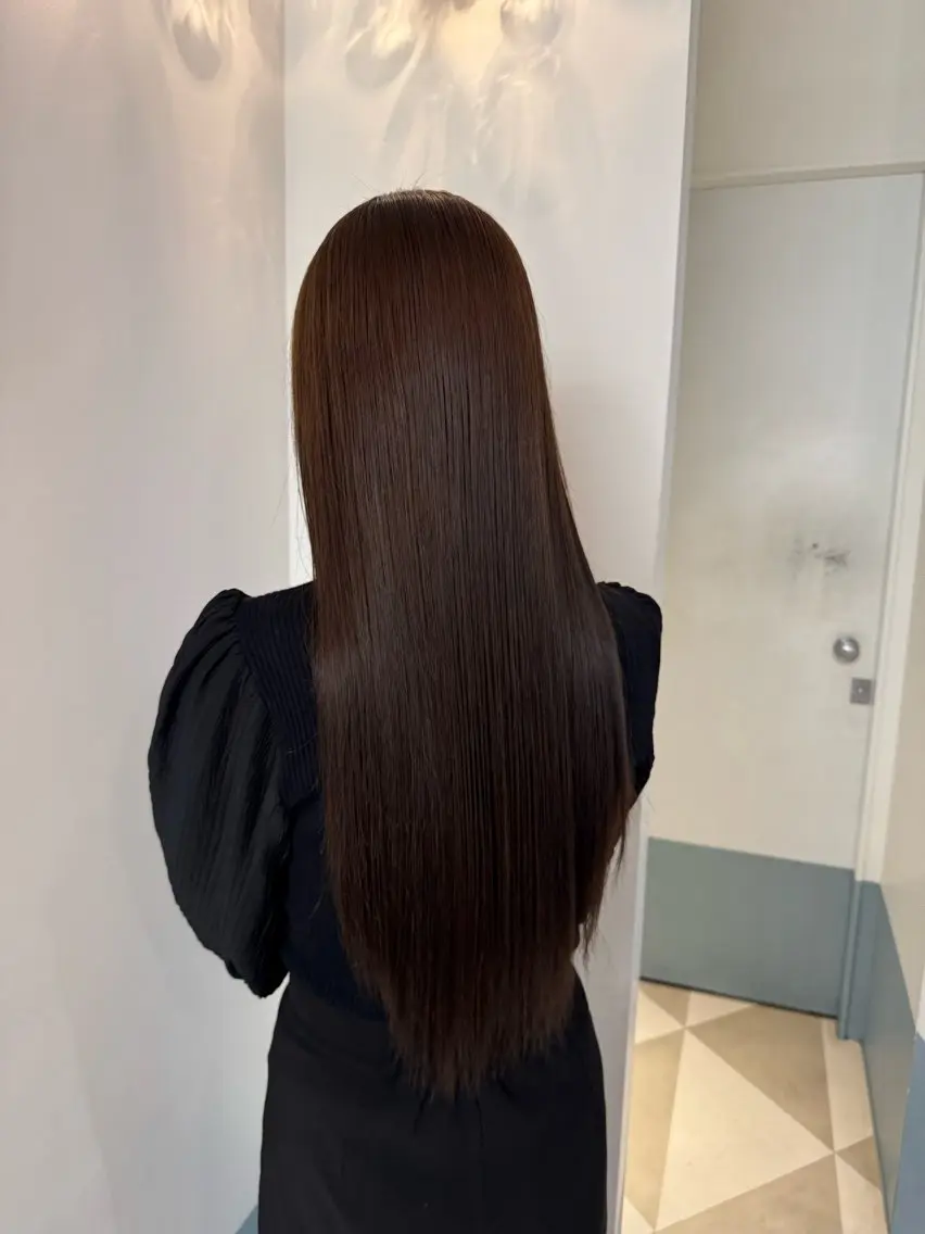 ロング 縮毛矯正 トリートメント 佐藤 天真のヘアスタイル