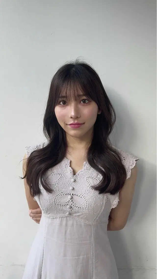ミディアム カラー ヘアアレンジ カット ヘアカラー トリートメント 顔周り&ミディアム 特化/池袋/kokiのヘアスタイル