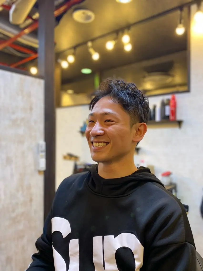 ショート メンズ メンズパーマ メンズショート ショートヘア カット パーマ 💈神技メンズカット 大沢カズキ✂︎のヘアスタイル
