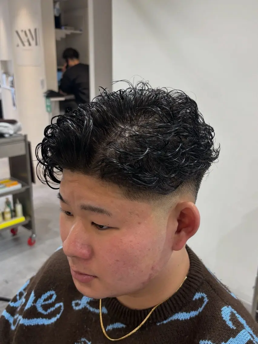 パーマ メンズ カット パーマ 深澤 知樹のヘアスタイル