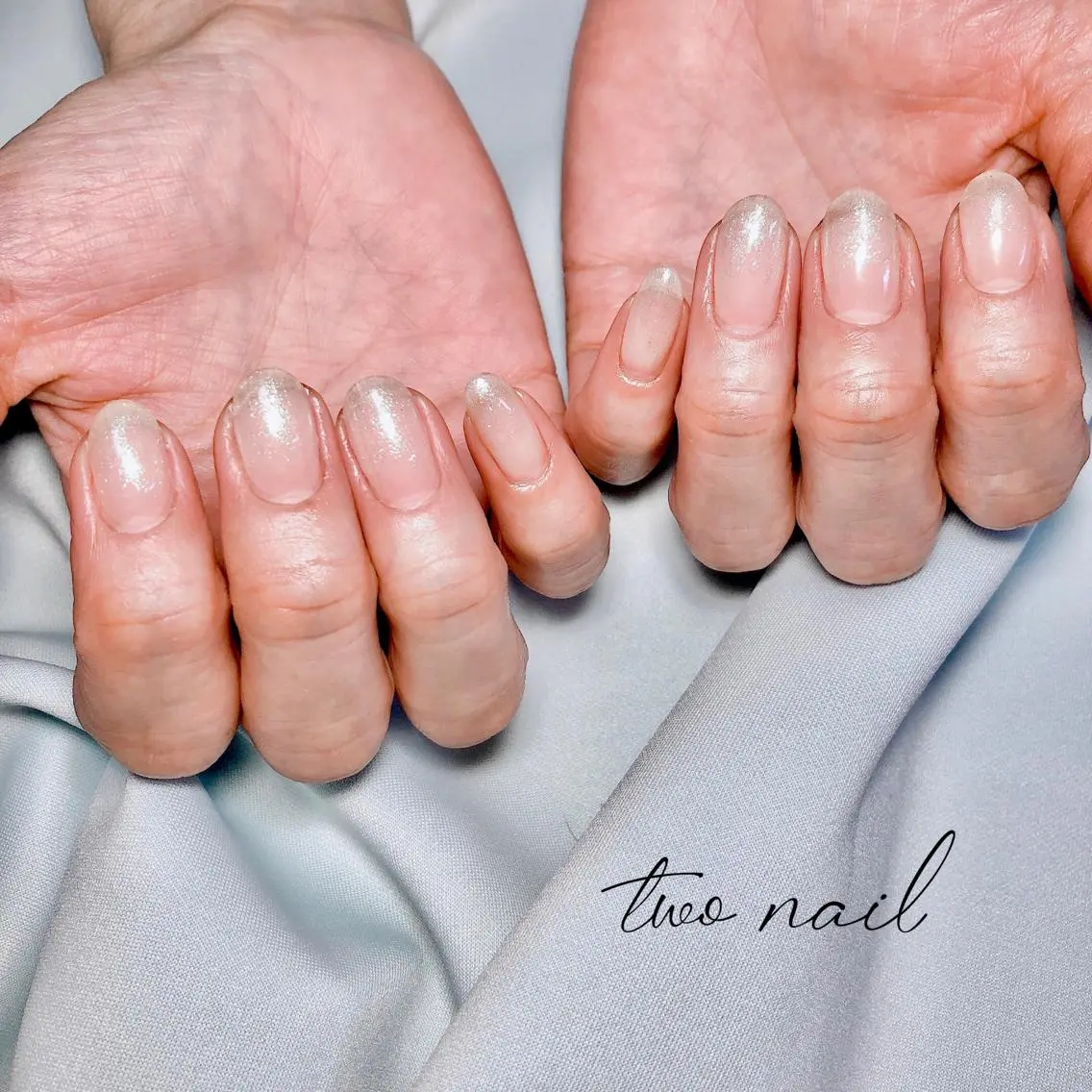ネイル アートネイル フットネイル ハート ニュアンスネイル ホワイト ハンドネイル two nailのネイルデザイン