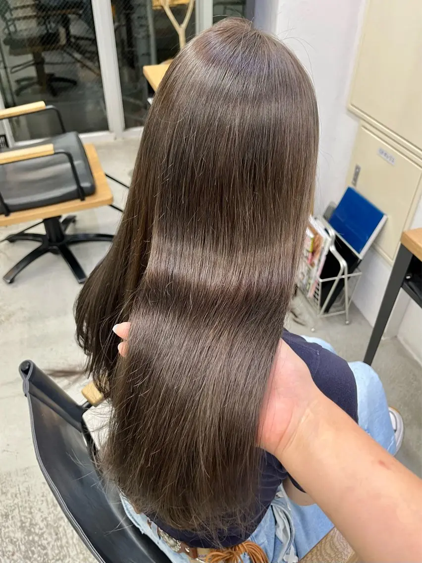 ロング カラー ヘアアレンジ ブリーチ ダブルカラー ブリーチなしカラー 🫧透明感カラー/ ナルハ🫧のヘアスタイル