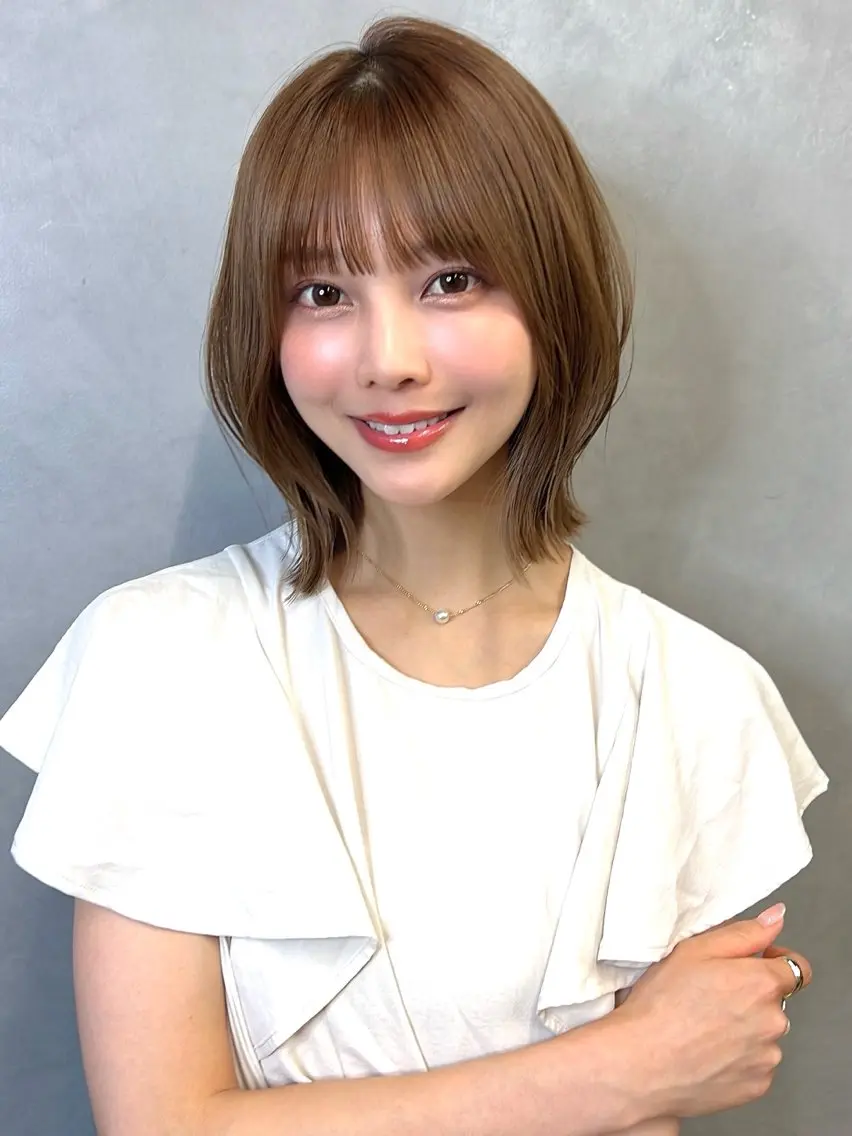 ショート カラー ボブ ボブ/レイヤー /植原健太のヘアスタイル
