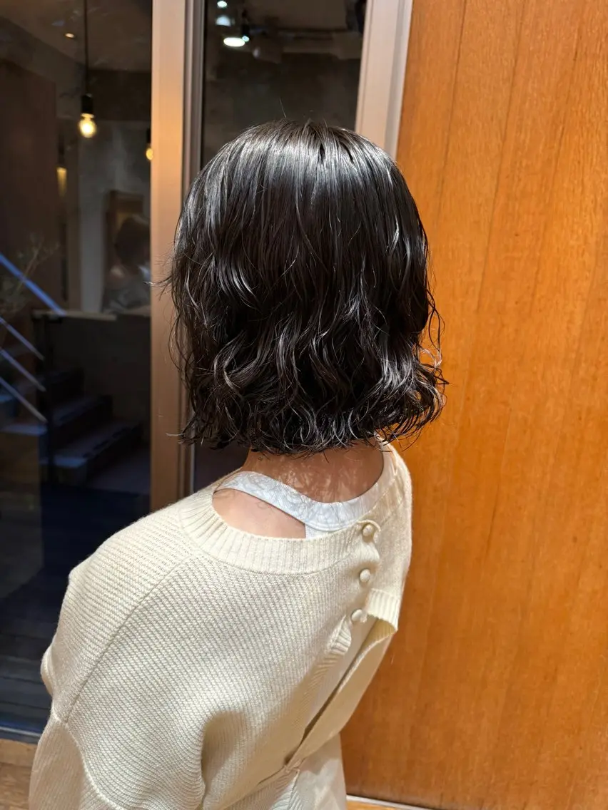 ミディアム パーマ カット パーマ 大橋 芽衣のヘアスタイル