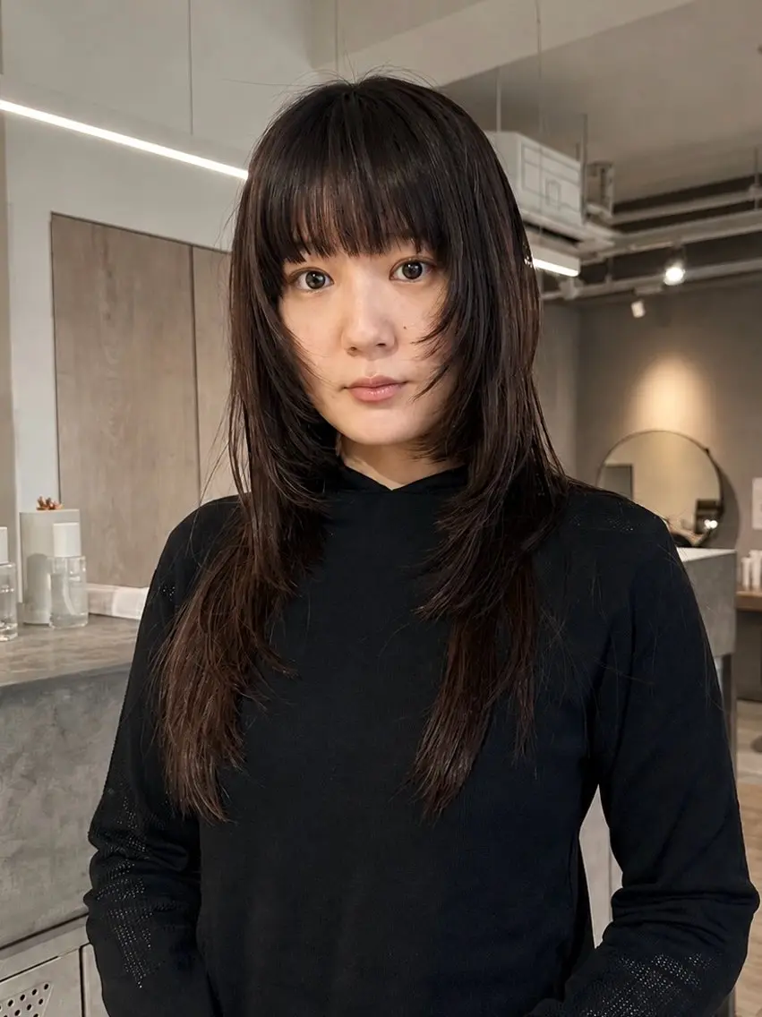 ロング カラー ヘアカラー エクステ 梅田|似合わせパーマ ヤマシタミウ🌀のヘアスタイル