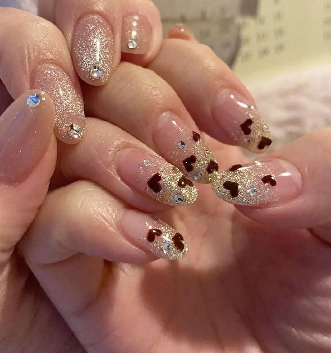 ネイル グラデーション キラキラネイル ワンカラーネイル 冬ネイル Jenn Nail Salonのネイルデザイン