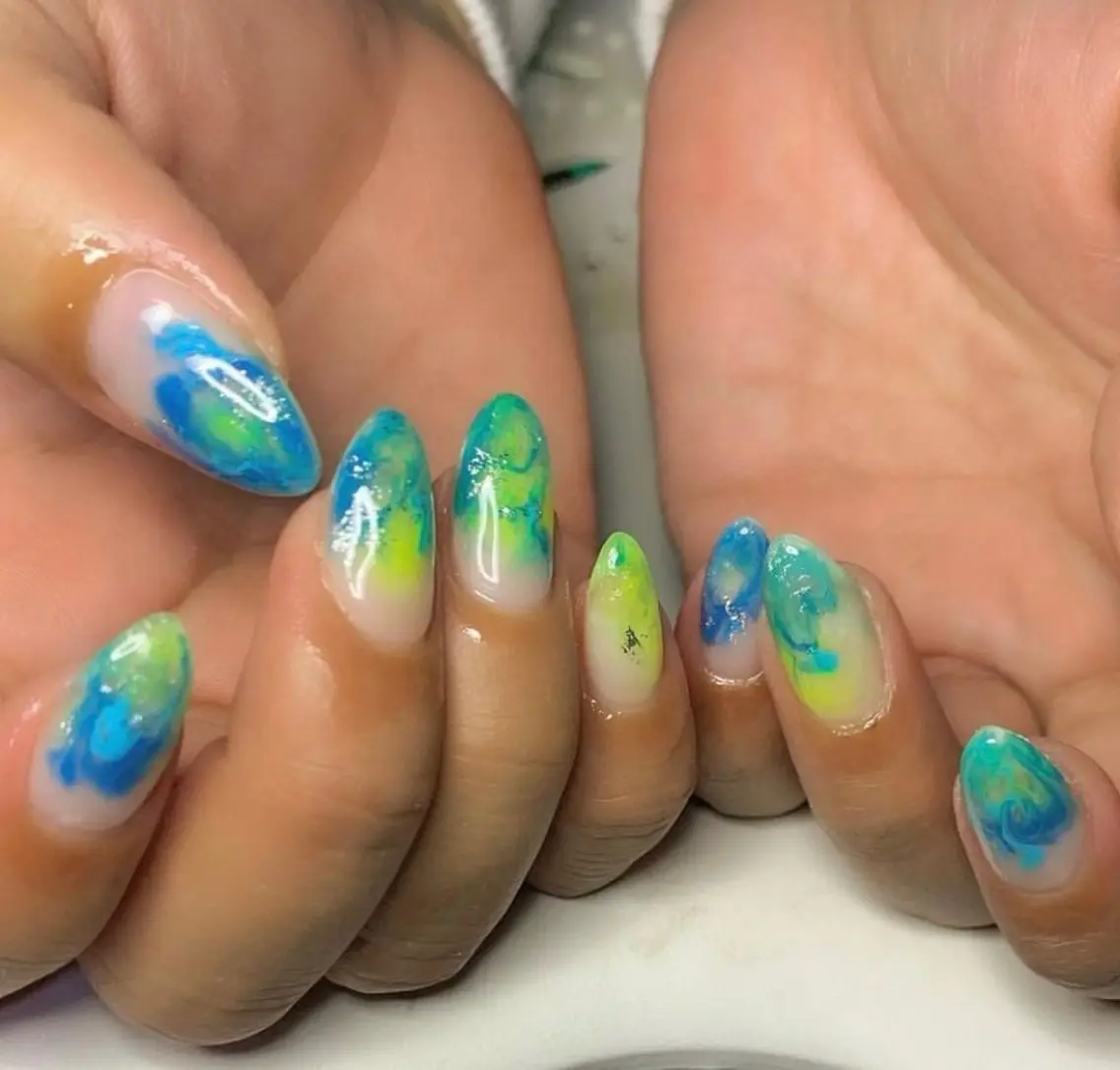 ネイル 大理石ネイル(マーブル) MHR nailのネイルデザイン