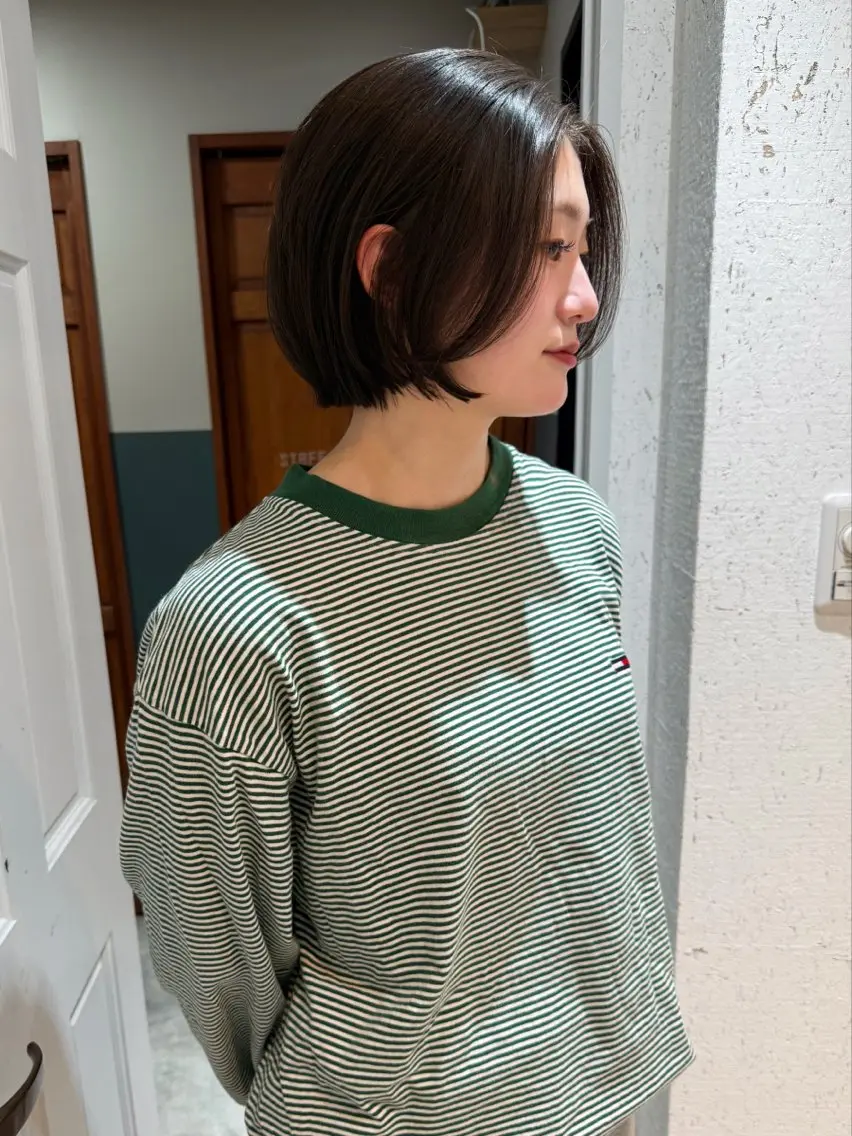 ショート カラー パーマ 似合わせカット カット ヘアカラー 縮毛矯正 トリートメント mai / linoah˚✧のヘアスタイル