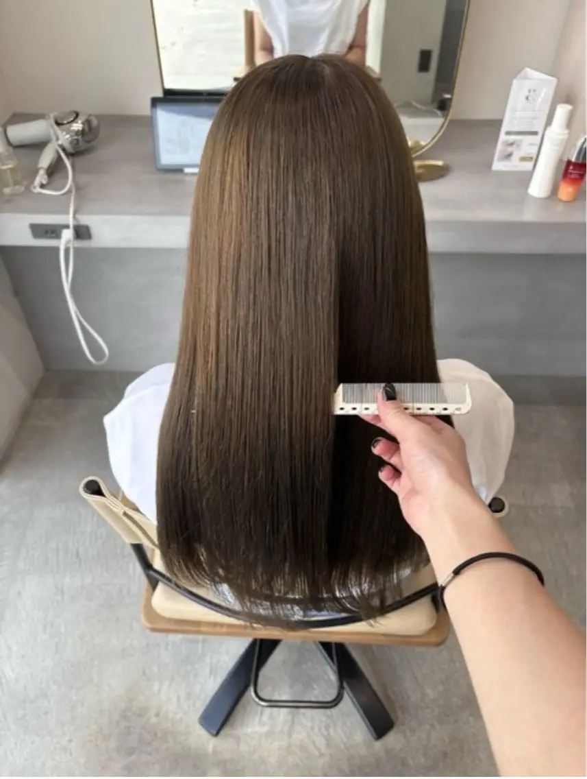ロング カラー 縮毛矯正 トリートメント runa｜color 🩰straightのヘアスタイル