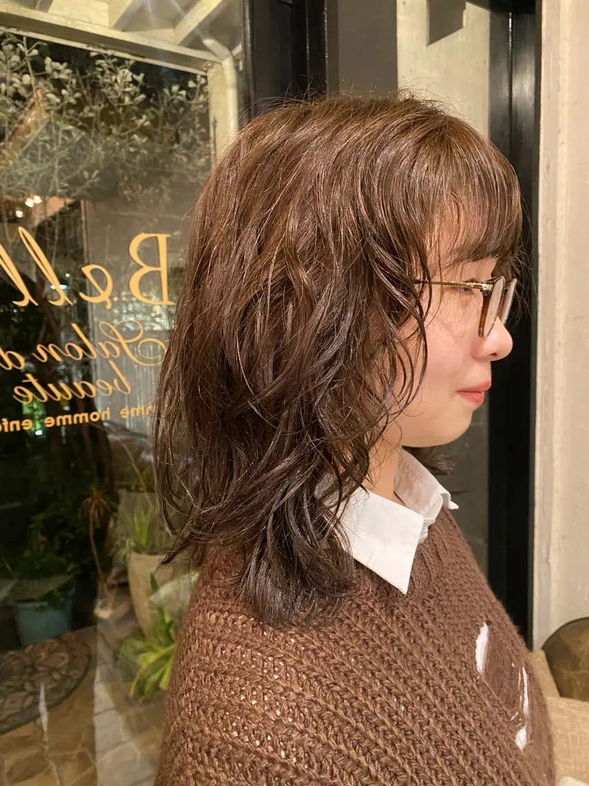 ミディアム カラー ベージュカラー ブラウンカラー ブラウンベージュ suzu🌼 /銀座のヘアスタイル
