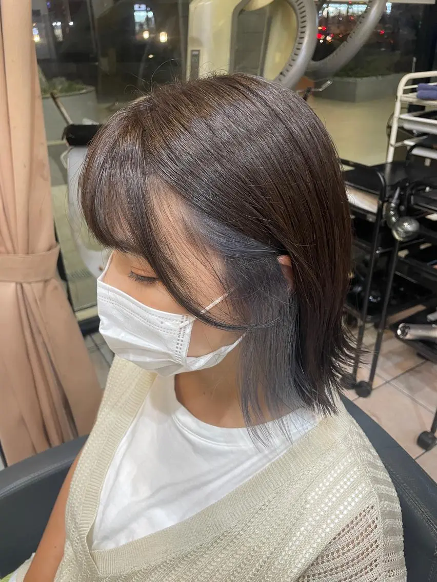 🌈✨カット&ダメージレスインナーカラー🌈✨の写真