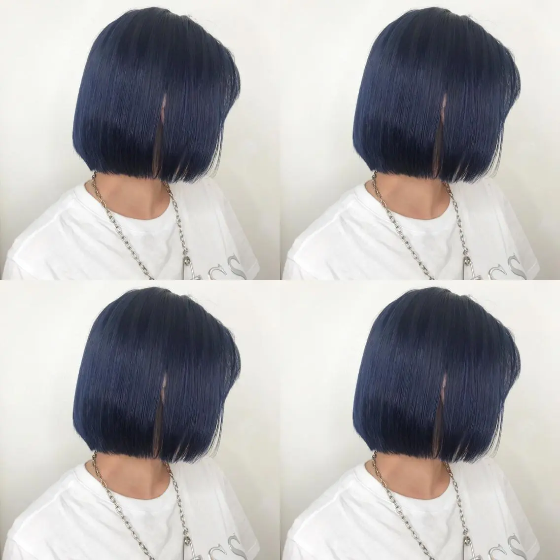 ショート カラー ネイビーカラー 竹内啓太 ボブのヘアスタイル