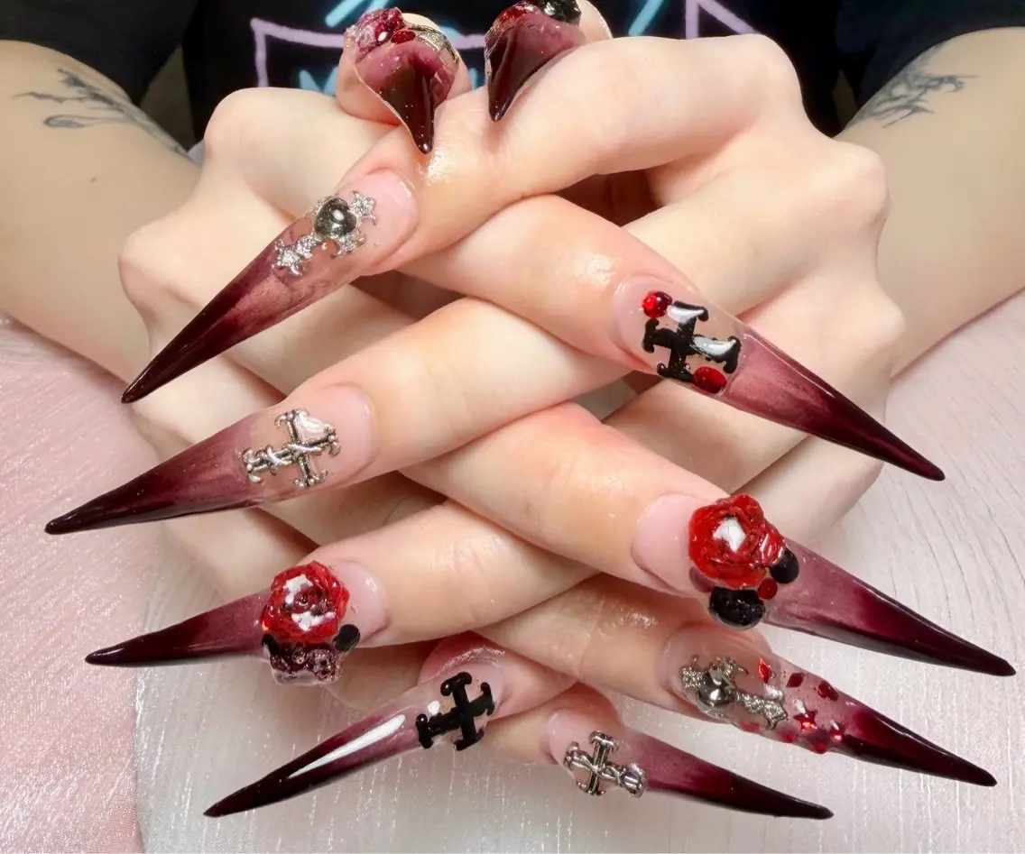 ネイル アートネイル 長さ出し ハンドネイル Rin Nails Osakaのネイルデザイン