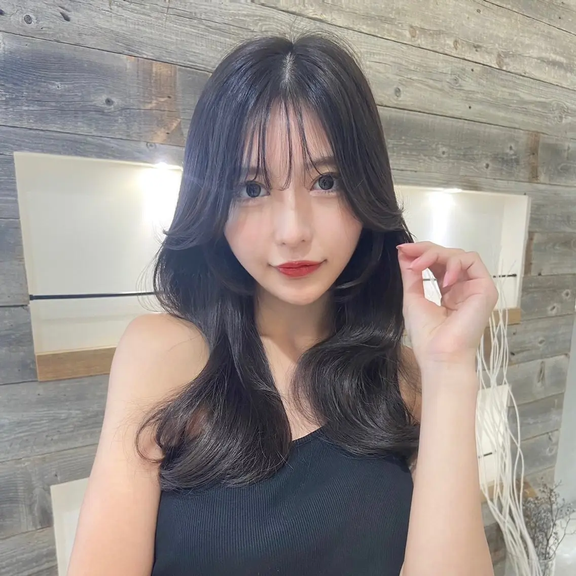 セミロング カラー 🖤韓国艶髪 RINA🖤のヘアスタイル