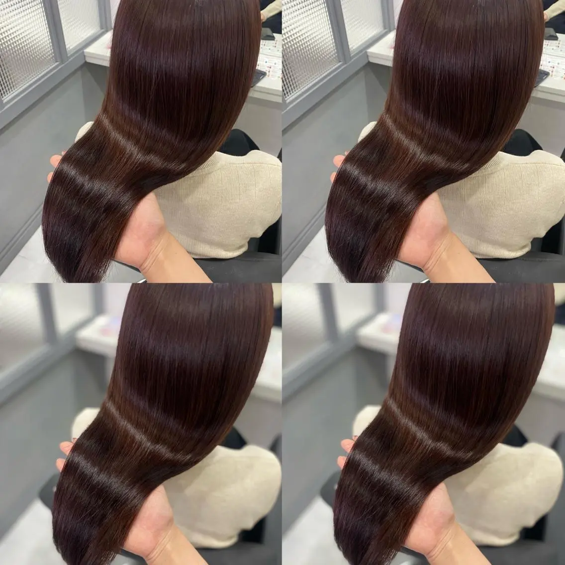 ロング カラー カット ヘアカラー トリートメント 髪質改善×矯正🫧 韓国ヘアasamiのヘアスタイル
