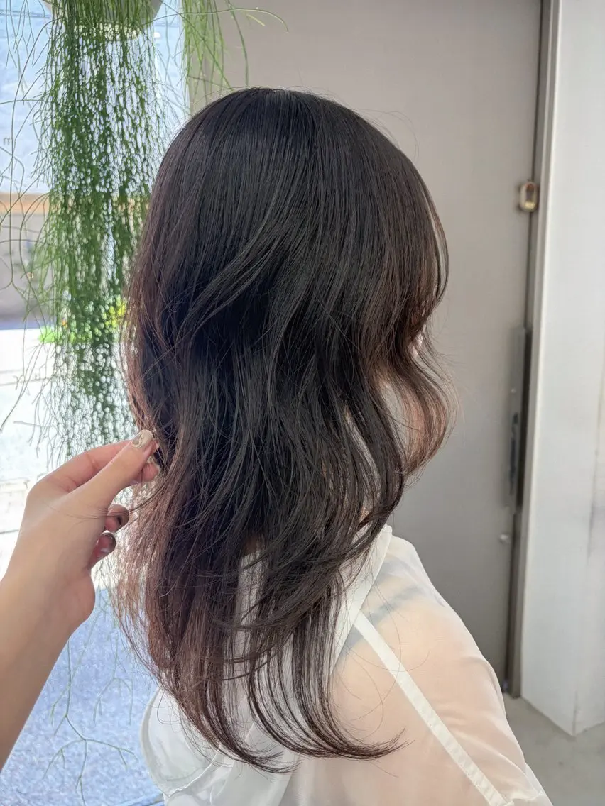 セミロング レイヤーカット カット ワンホン/韓国ヘア 🖤櫻木李紗のヘアスタイル