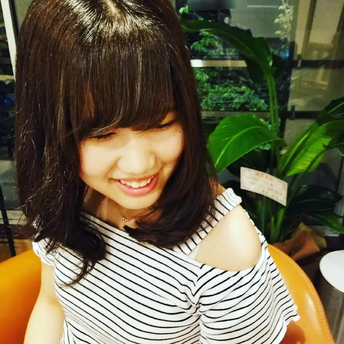 セミロング パーマ spa hair ark 富井直美のヘアスタイル