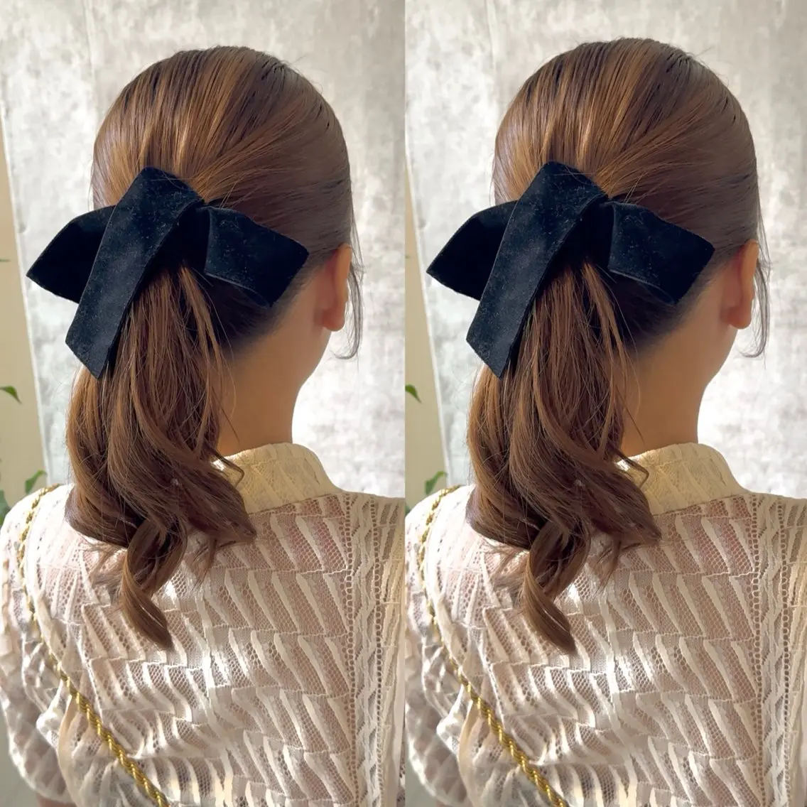 セミロング ヘアセット ヘアメ🎀ハイトーン 🩵エクステ🪄しほのヘアスタイル