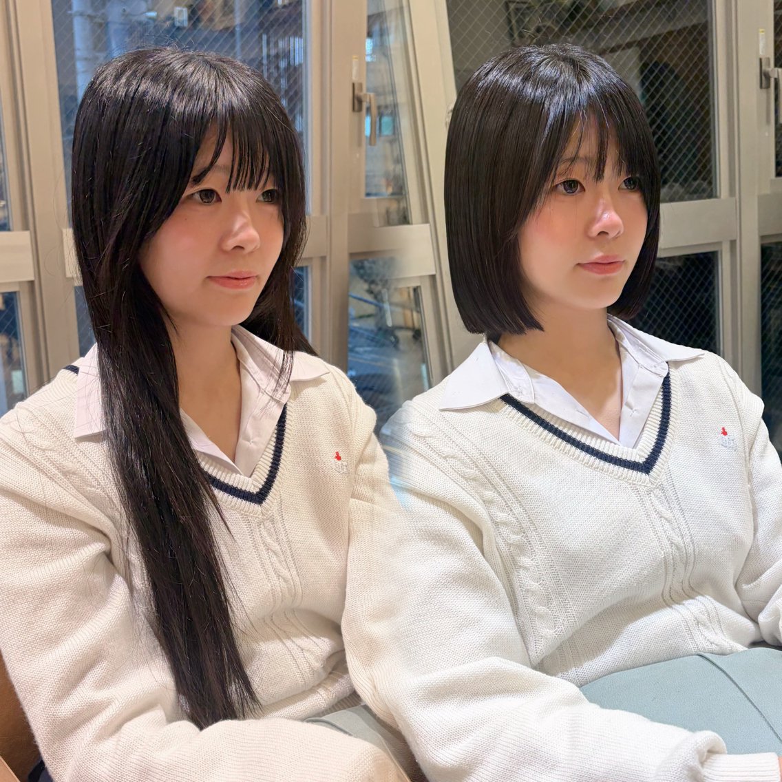 ミディアム カラー カット ヘアカラー 縮毛矯正 トリートメント 🫧ボブ/縮毛矯正/ 小顔/ゆーな🫧のヘアスタイル