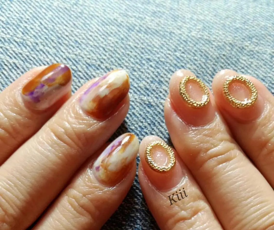 ネイル ハンドネイル フットネイル kiii.__ ✴︎*のネイルデザイン