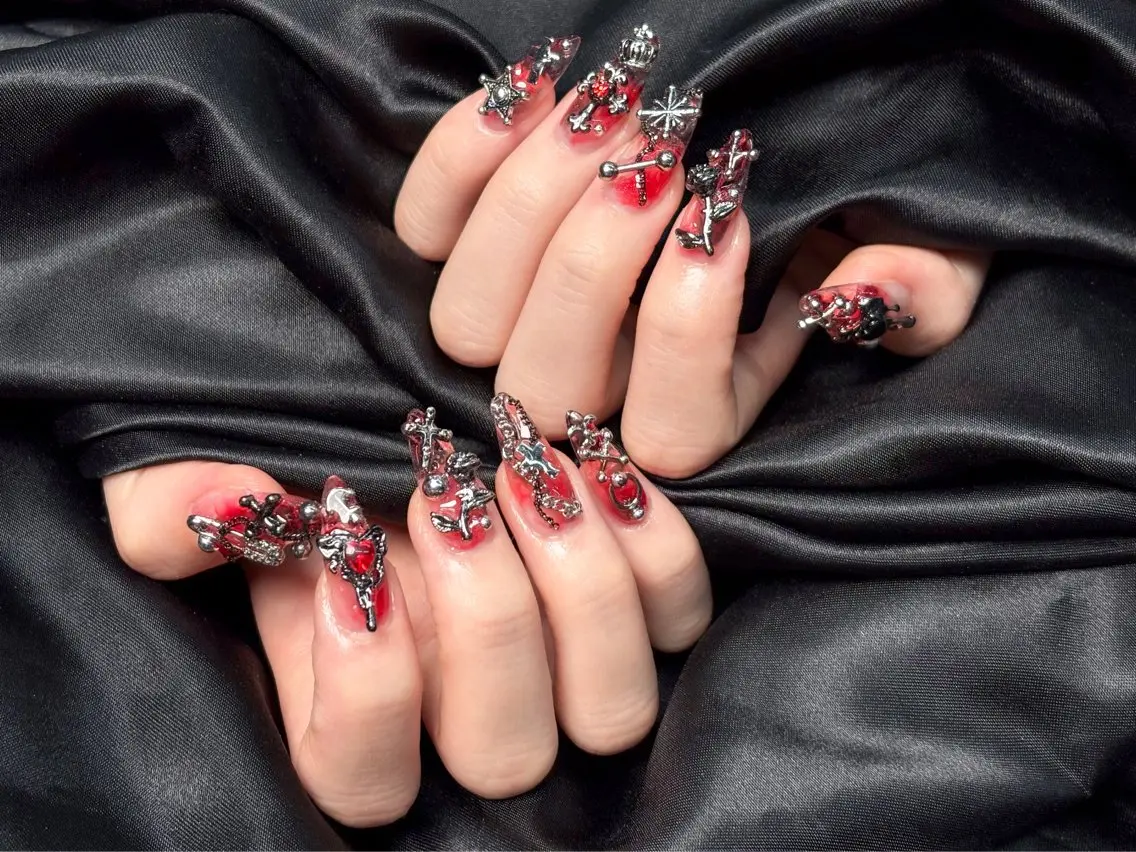 ネイル 桜ネイル 長さ出し フラワーネイル フレンチネイル ジェルネイル ハンドネイル ACon NailSalonのネイルデザイン