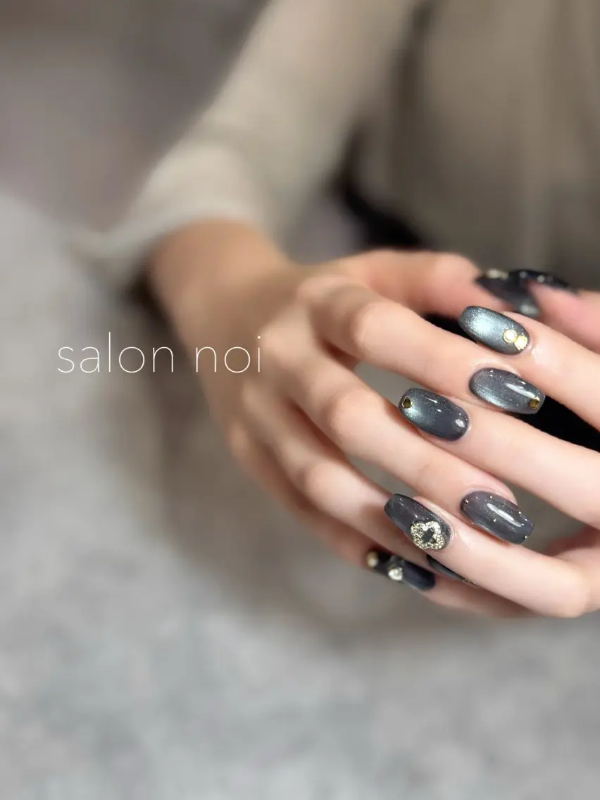 ネイル フラッシュネイル マグネットネイル ハンドネイル salon noiのネイルデザイン