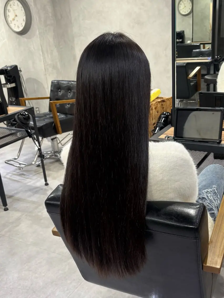 ロング 縮毛矯正 縮毛矯正 川口 夏歩のヘアスタイル