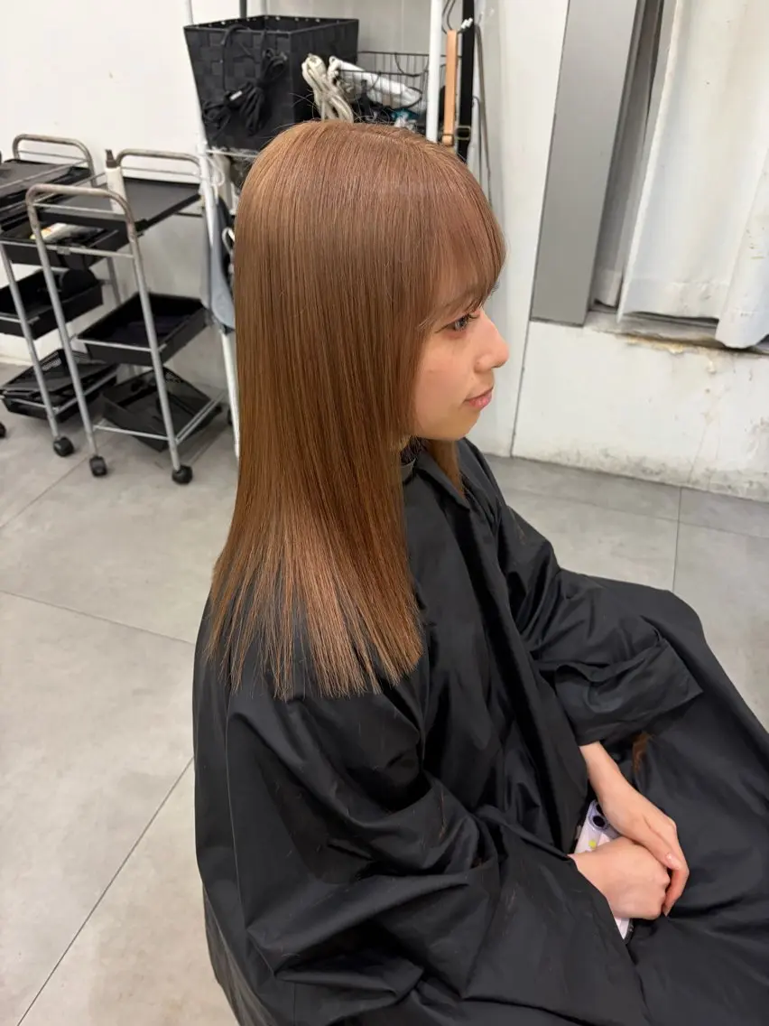 セミロング カラー ヘアカラー トリートメント 🎀mai/ 暖色カラー/梅田🎀のヘアスタイル