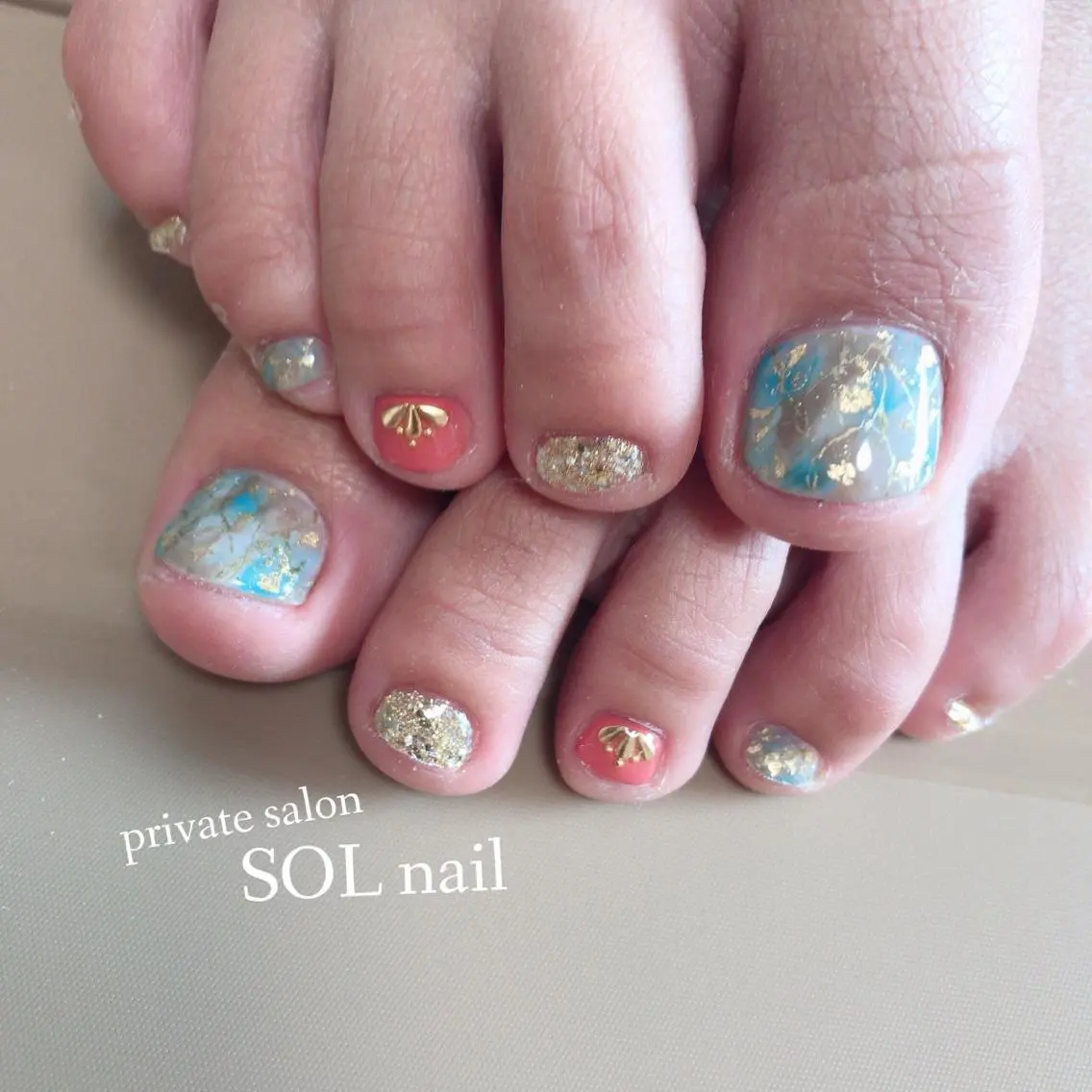 ネイル フットネイル SOL NAILのネイルデザイン