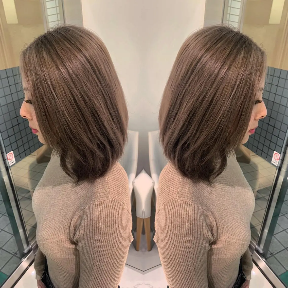 ショート カラー グレージュ カット ヘアカラー トリートメント ブリーチ/バレイヤ ージュ川端裕司のヘアスタイル