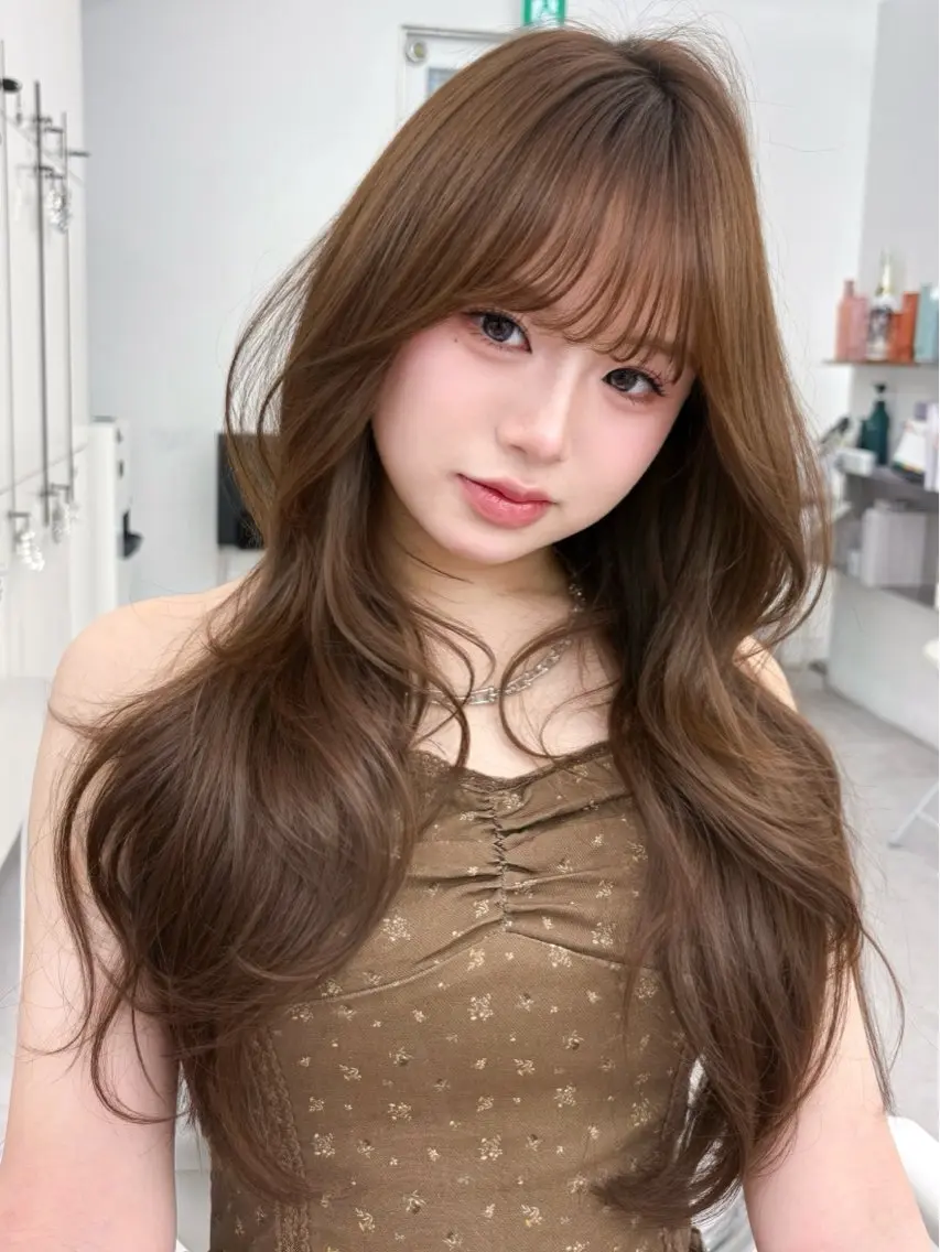 ロング 韓国ヘア🎀 もかのヘアスタイル