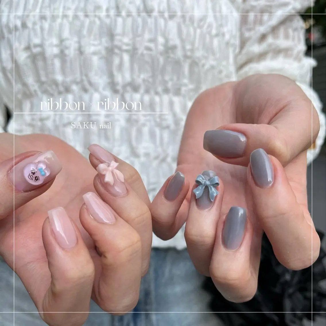 ネイル ニュアンスネイル シンプルネイル SAKU nail 作島茜のネイルデザイン