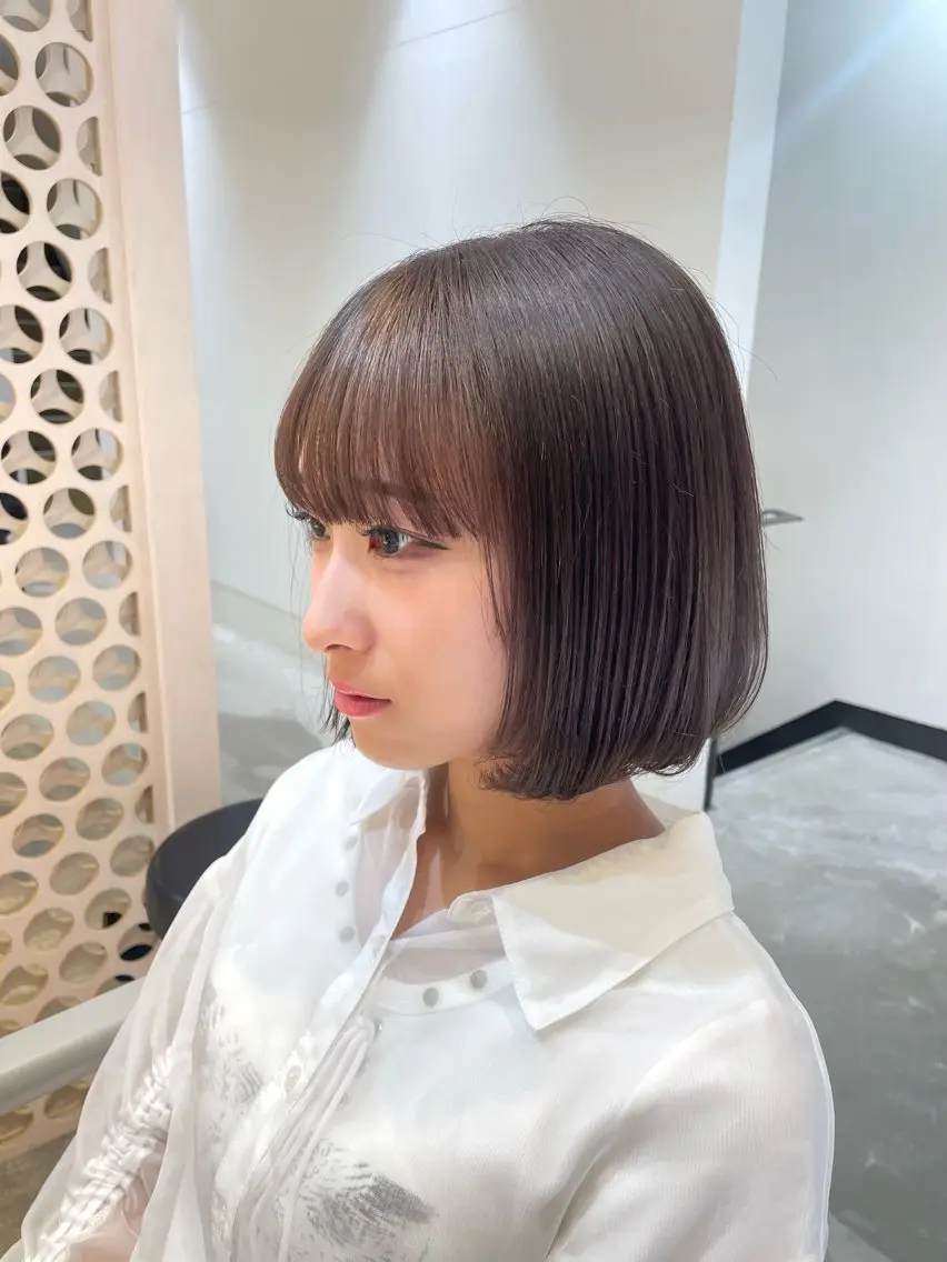 ミディアム 韓国風ヘア レイヤーカット ワンホンヘア 🧸SAKI🎀 韓国レイヤーのヘアスタイル