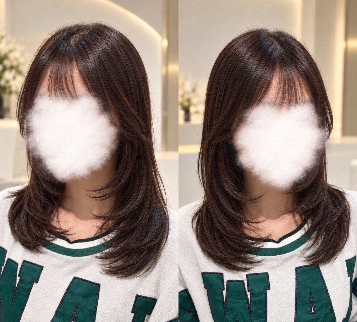 ミディアム カット Emuest心斎橋 SAKIのヘアスタイル