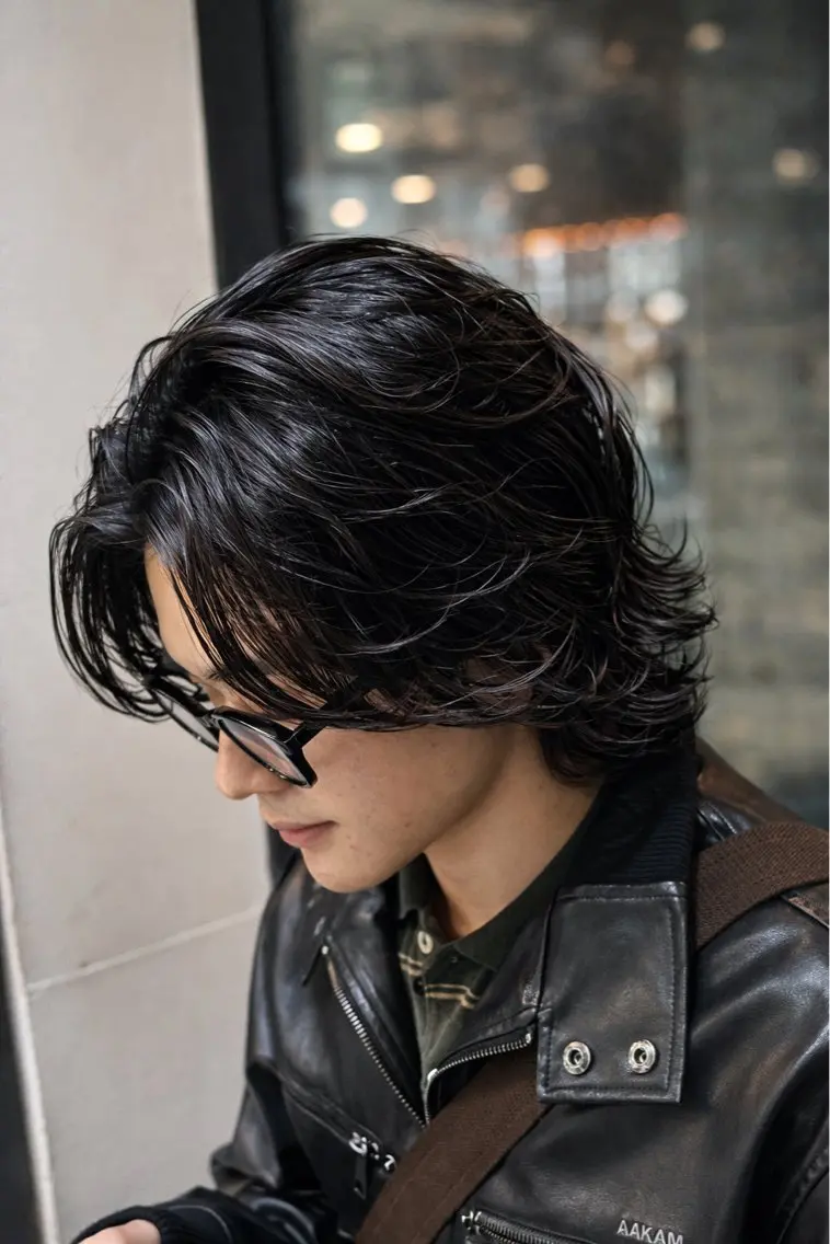 ミディアム パーマ メンズ カット パーマ トリートメント ケンシロウ メンズパーマ特化のヘアスタイル