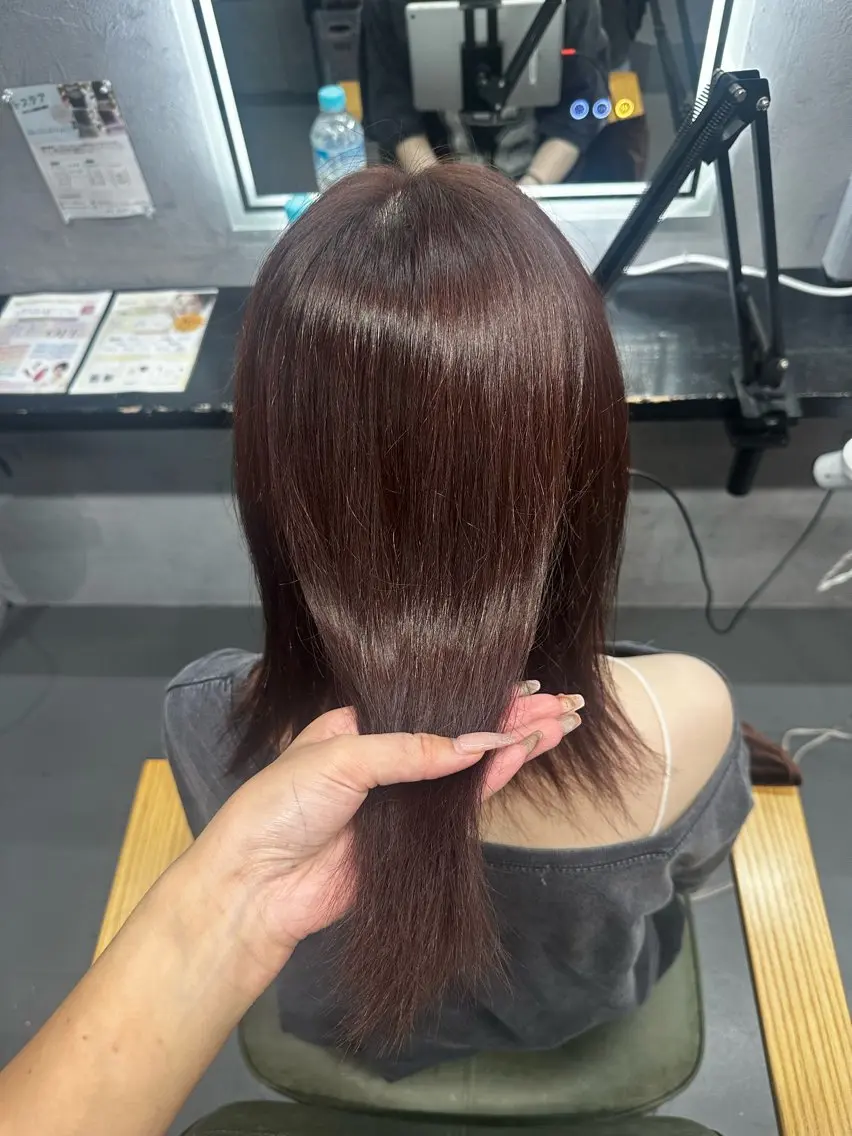 ミディアム ヘアカラー トリートメント 出崎 風果のヘアスタイル
