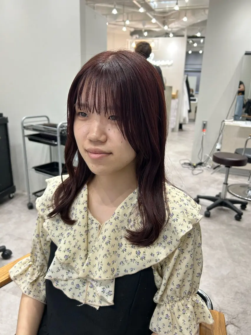ミディアム カラー ヘアアレンジ ブラウンカラー ヘアカラー ボブ /ニュアンス/ satomi🧸💖のヘアスタイル