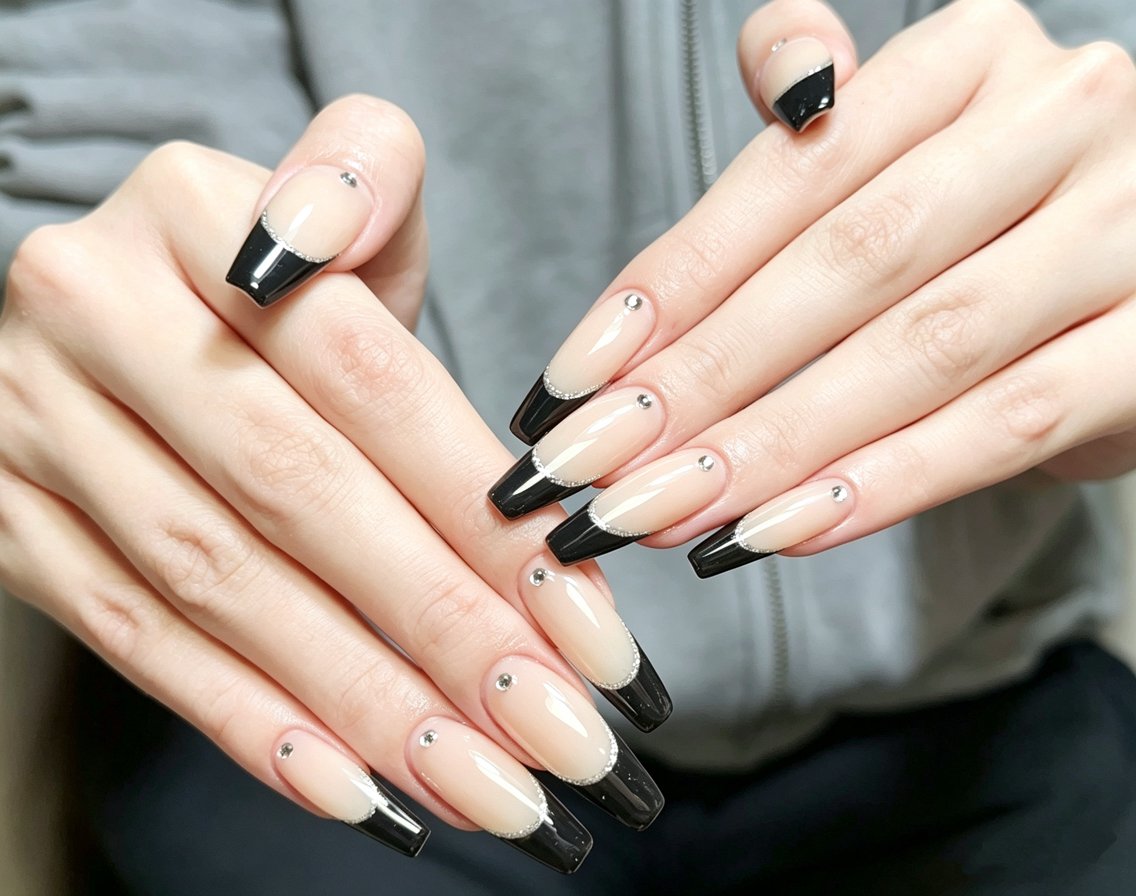 ネイル 長さ出し フレンチネイル ロングネイル 持ち込み スカルプネイル ハンドネイル Plouta Nailsalonのネイルデザイン