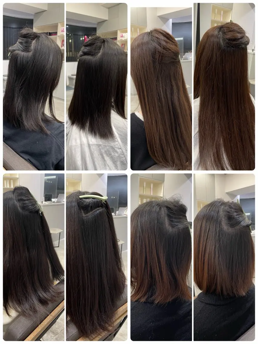 ロング 縮毛矯正 トリートメント 絶対綺麗な暖色カラー 🎯あります✨増渕✨のヘアスタイル