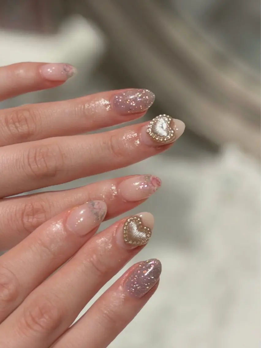 ネイル 春ネイル yume 🎀大人ガーリー🎀のネイルデザイン