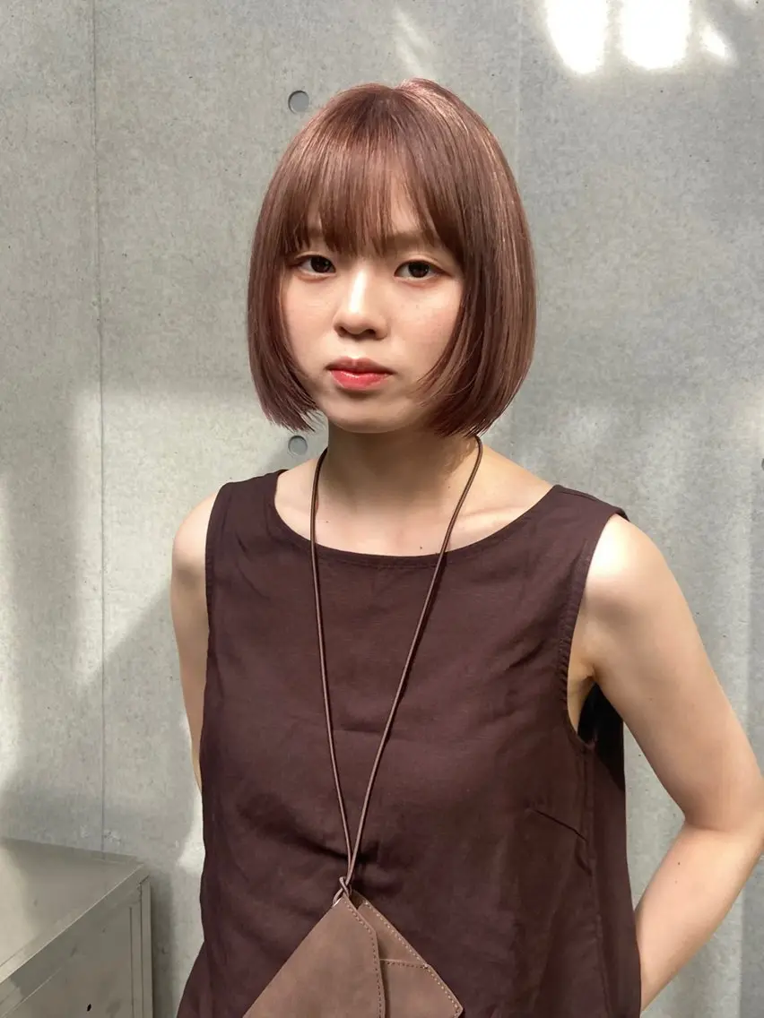 ショート カラー ブリーチ ブラウンカラー 透明感カラー Arisa 表参道/ケアブリーチのヘアスタイル