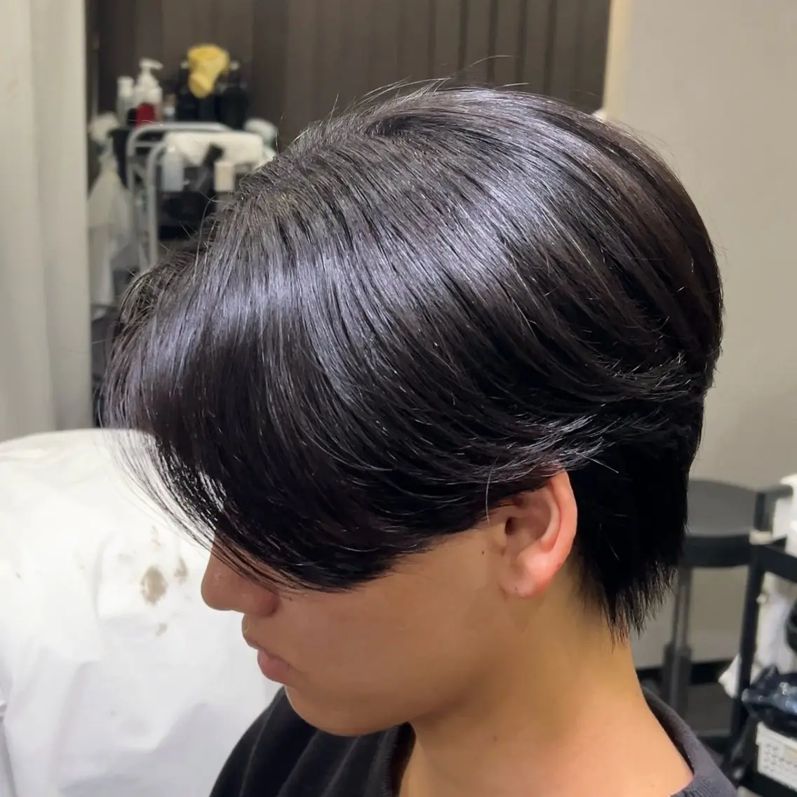 ミディアム メンズ 縮毛矯正 カット 縮毛矯正 福井 太暉のヘアスタイル
